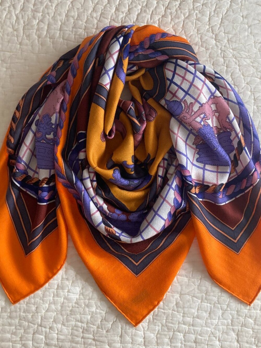 NWT Hermes Grande Tenue Cashmere Silk Shawl Scarf